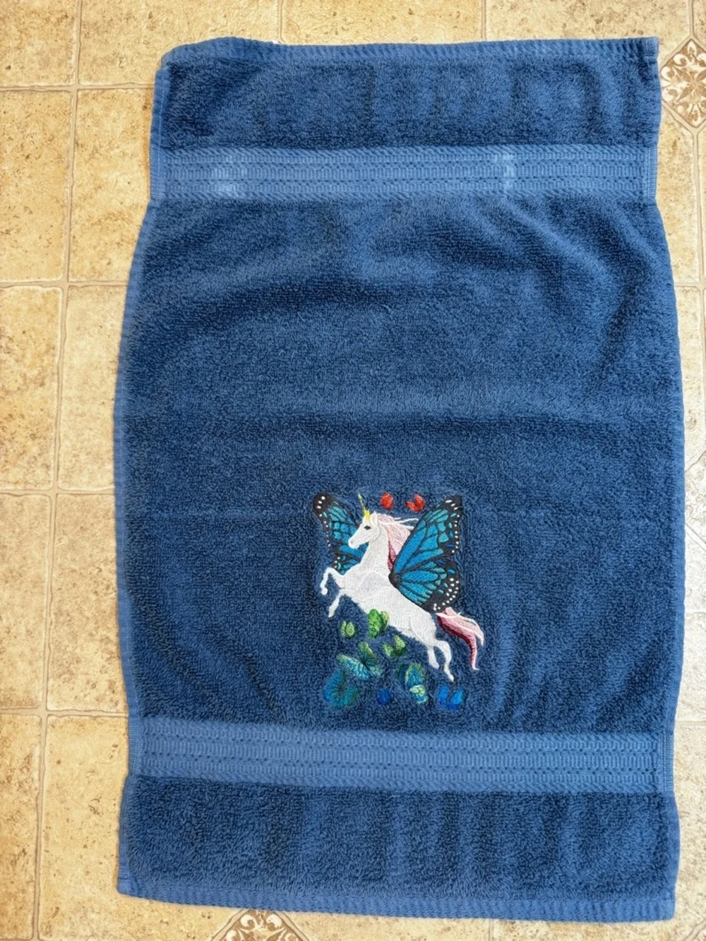 Kohl’s Blue Embroidered Unicorn Big One Hand Towel Replacement